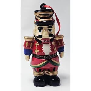 Nutcracker Soldier Collectible Keepsake Trinket Box Ornament 4.75"Tall